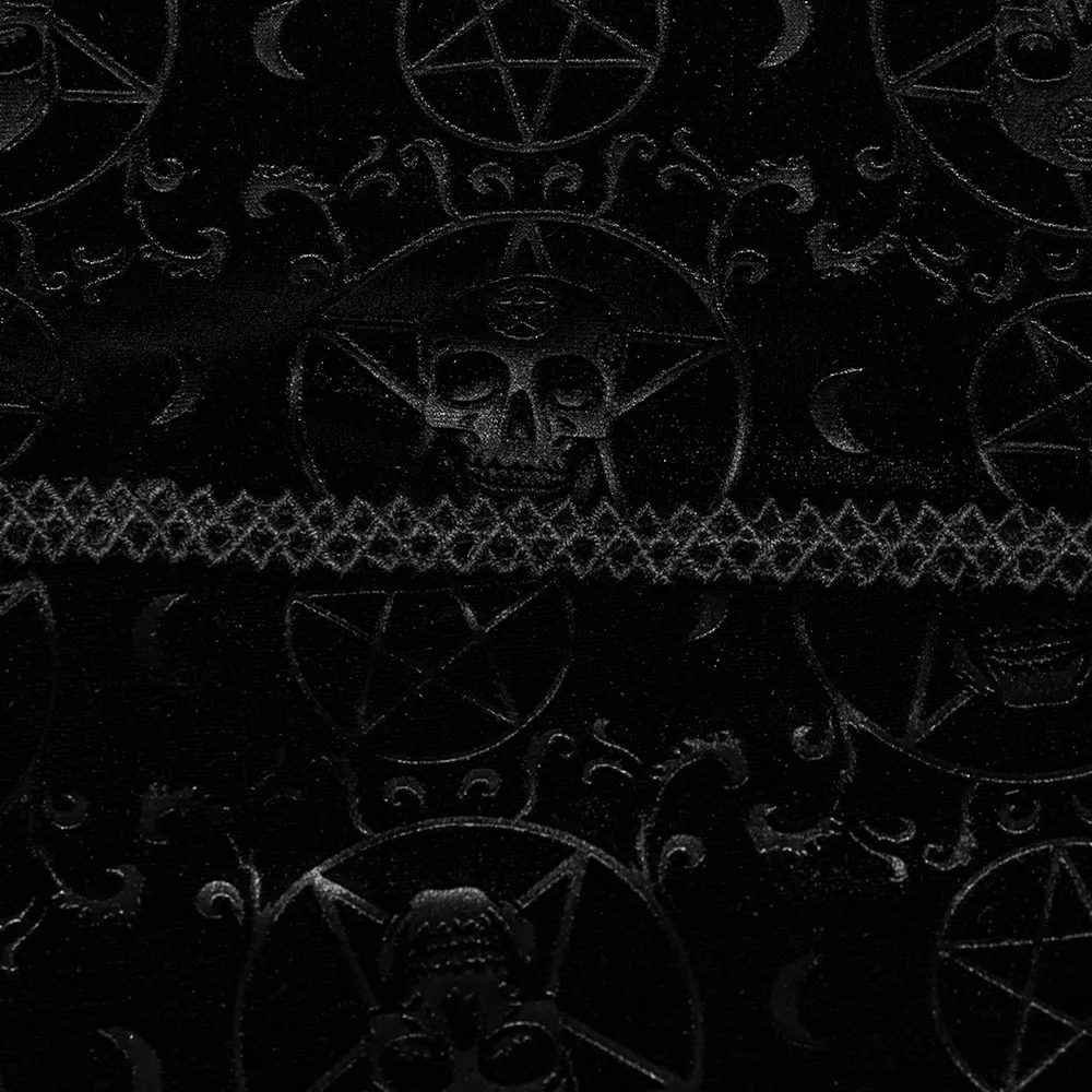 Punk Rave Occult Pentagram Cape / Women's Velvet Gothic Shawl