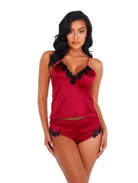 Roma 2pc Soft Satin Short Set Roma Confidential