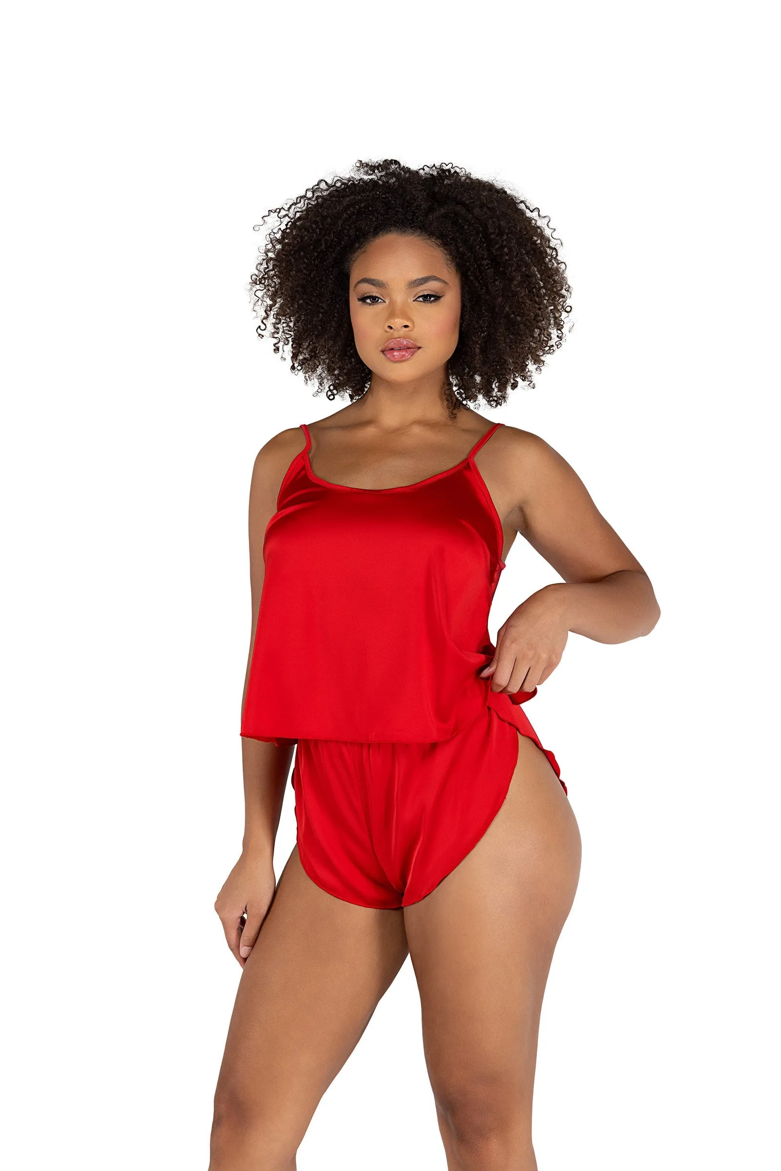 Roma 2PC Soft Satin Tulip Short Set Roma Confidential