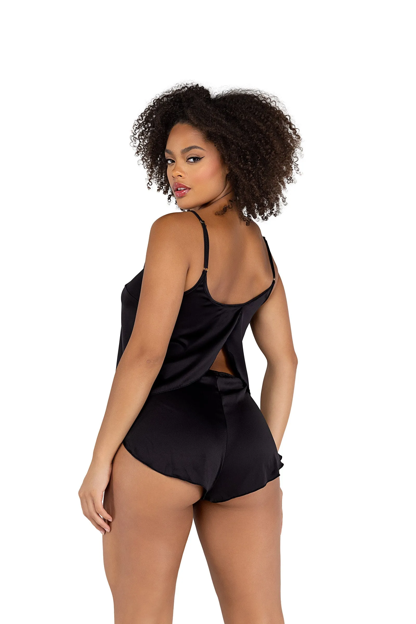 Roma 2PC Soft Satin Tulip Short Set Roma Confidential