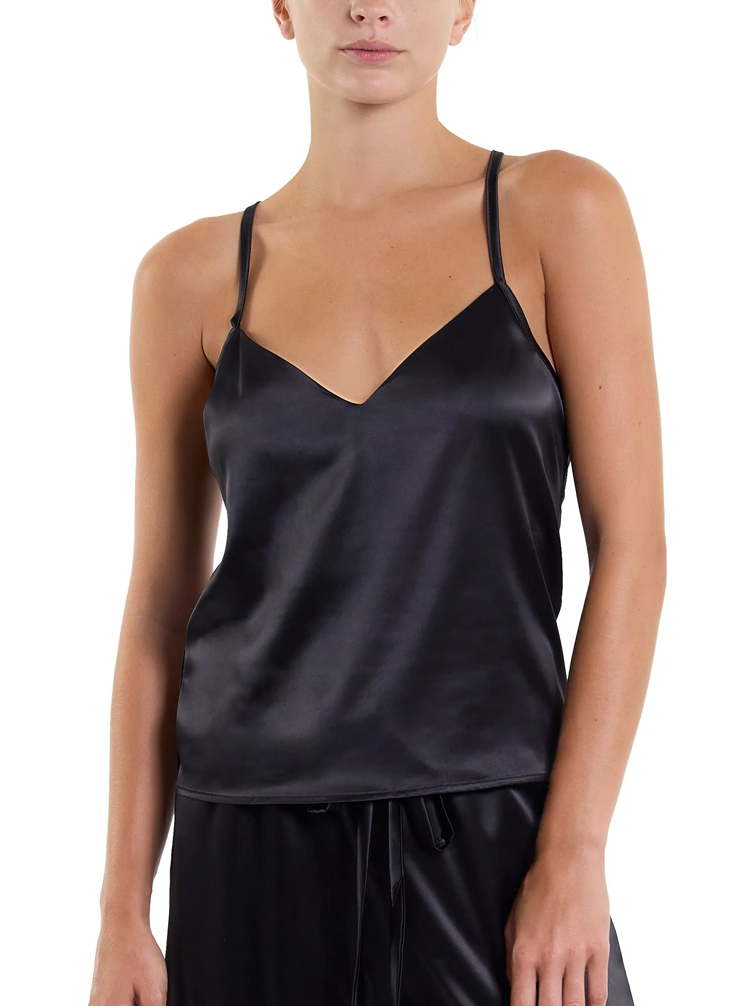 Satin Sleep Cami Black