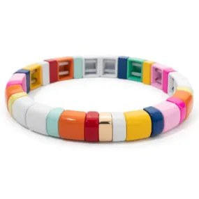 Sugar Malibu Assorted Colorful Tile Bracelets in Fall Color Hues!