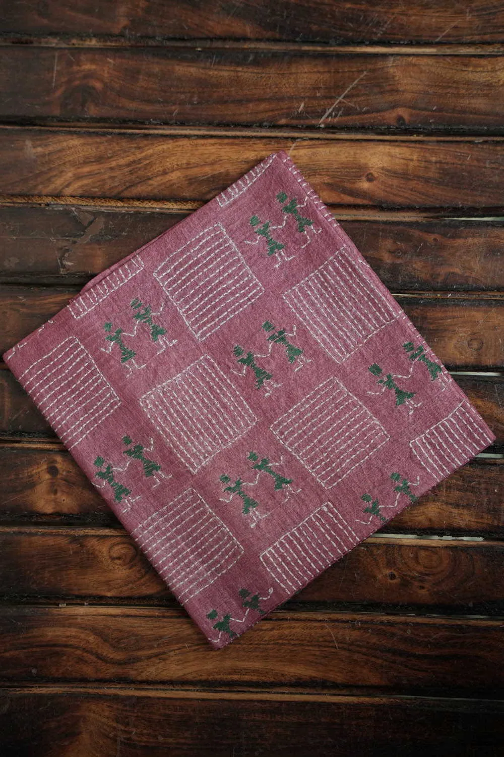 Taffy Pink Kantha Silk Blouse