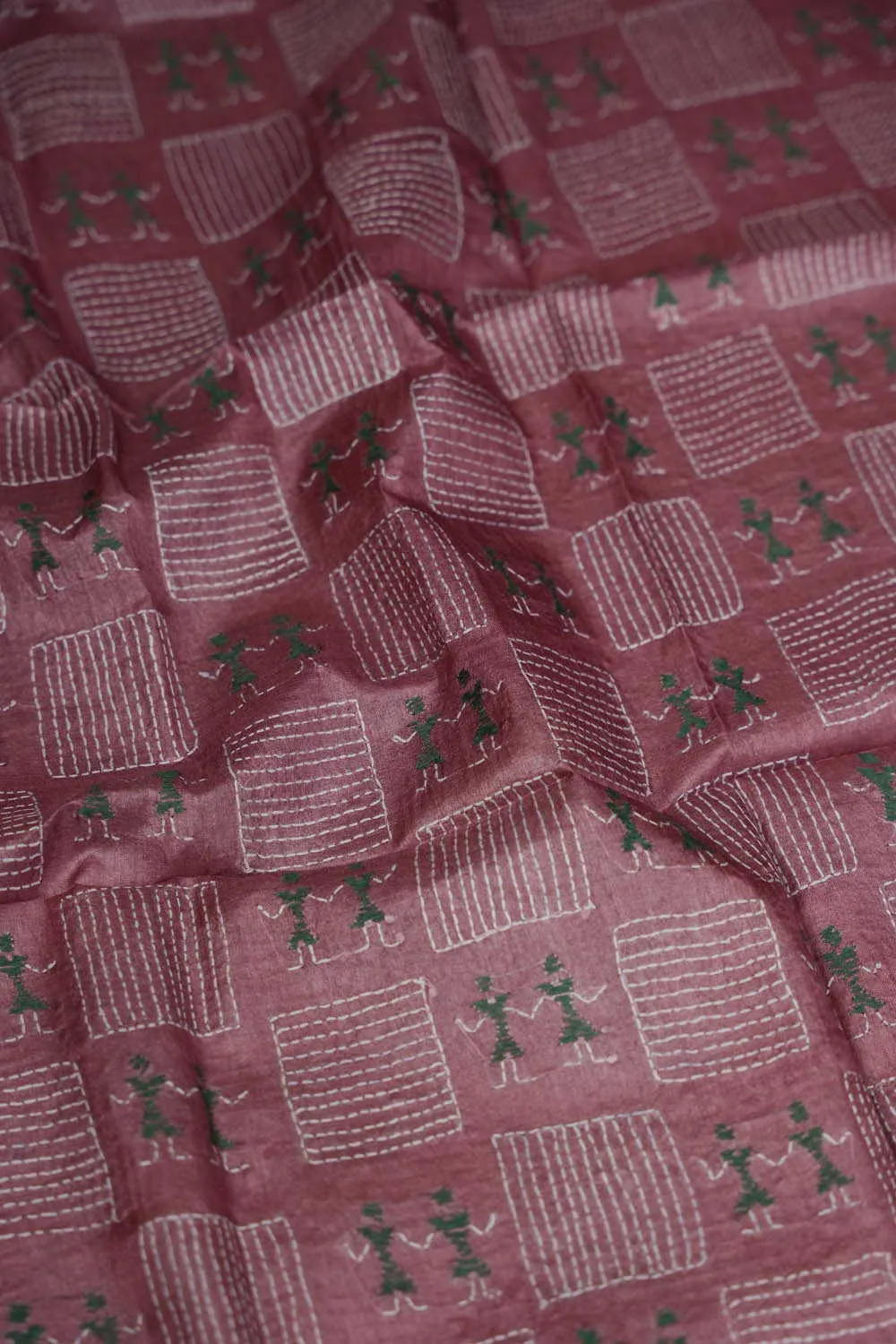 Taffy Pink Kantha Silk Blouse