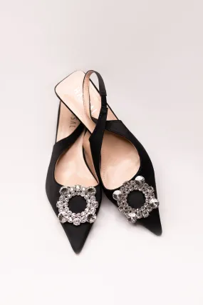 Yasmine Crystal Black Small Heel