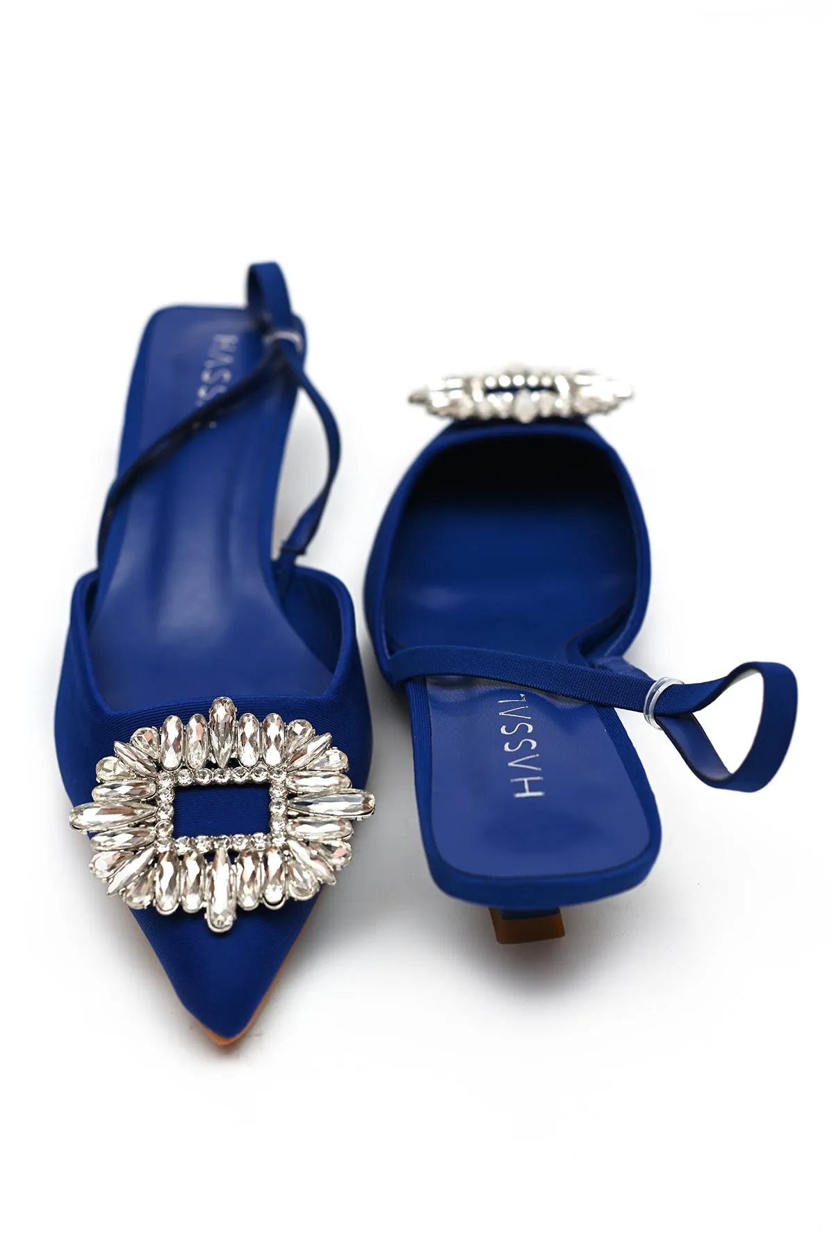 Yasmine Crystal Blue Top Heel