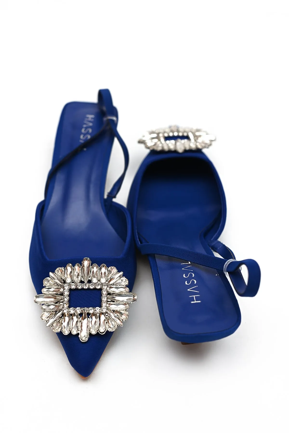 Yasmine Crystal Blue Top Heel